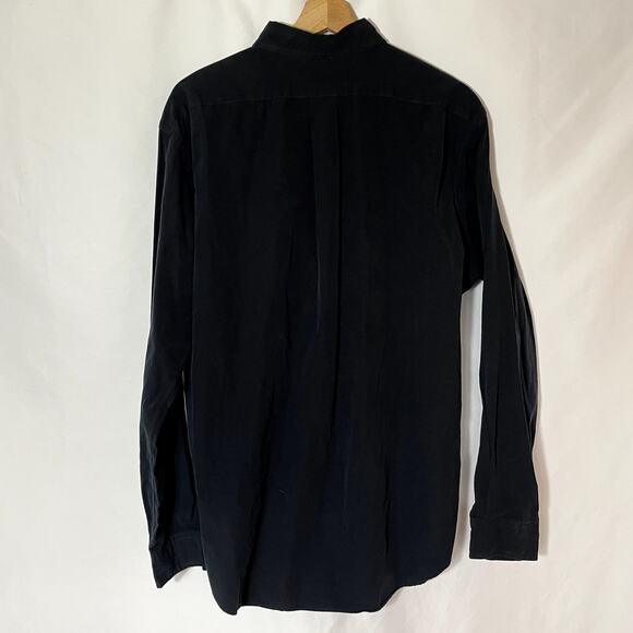 Ralph Lauren blue label classic fit black long sleeved shirt pony men's L cotton - Picture 6 of 6